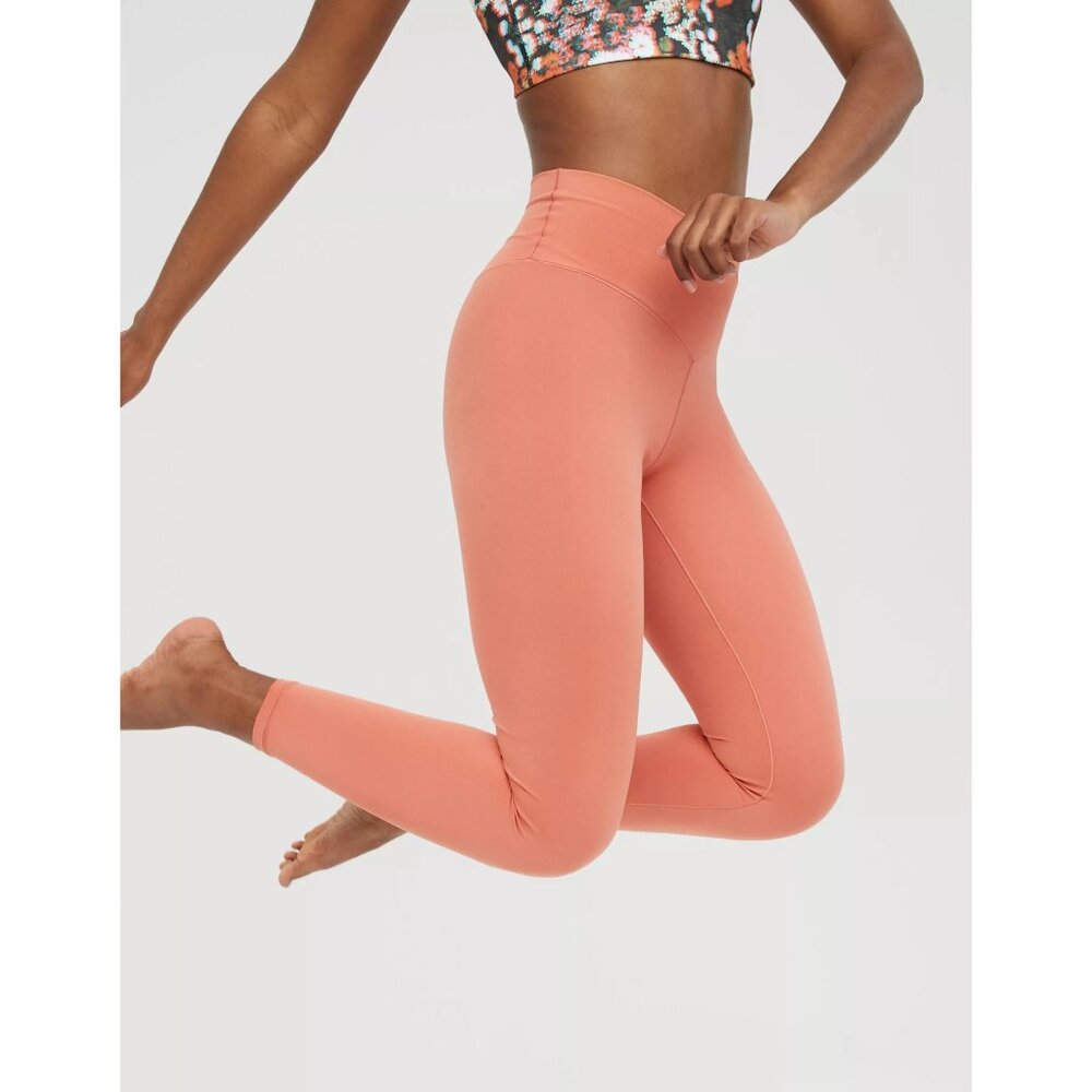OFFLINE By Aerie NWT Real Me High Waisted Crossover Legging Rusty Peach Medium
